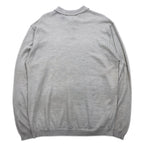 consensus merino wool knit polo shirt sweater XL grey wool unused