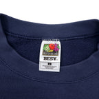 US NAVY Printed Sweatshirt L Navy Cotton Military FRUIT OF THE LOOM