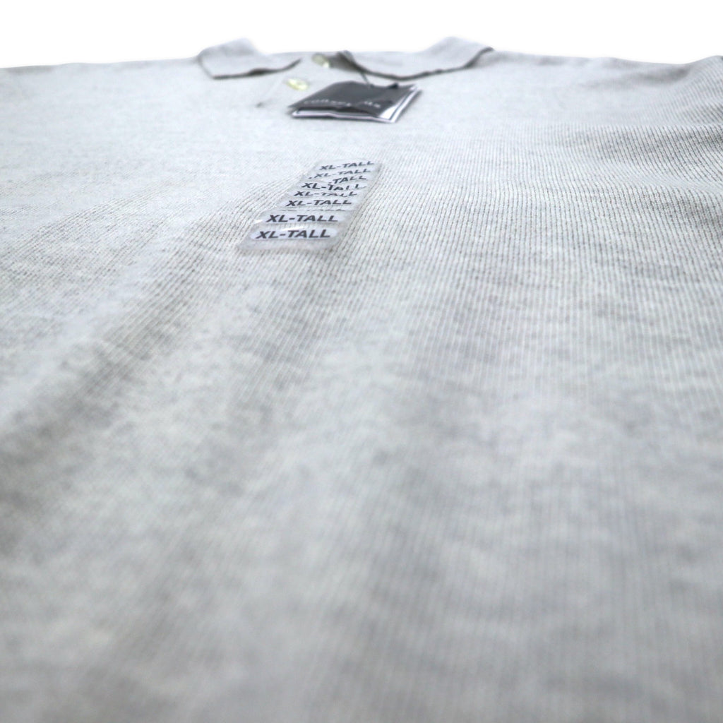 consensus merino wool knit polo shirt sweater XL grey wool unused