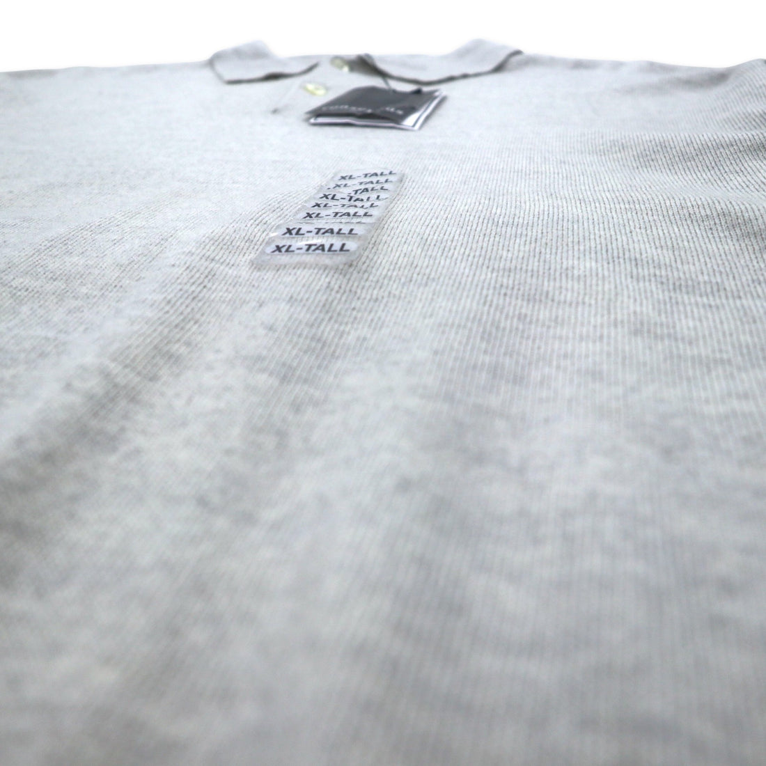 consensus merino wool knit polo shirt sweater XL grey wool unused