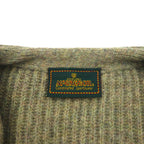 McGREGOR 80s Vintage Ribbed V-Neck Knit Cardigan, Size L, Wool, Elbow Patches, Handwarmer Pockets