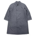 Vintage 80s Japan Made Trench Coat SANYO Balmacaan Coat S Grey Polyester Made in Japan