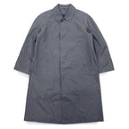 Vintage 80s Japan Made Trench Coat SANYO Balmacaan Coat S Grey Polyester Made in Japan