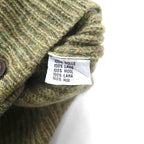 McGREGOR 80s Vintage Ribbed V-Neck Knit Cardigan, Size L, Wool, Elbow Patches, Handwarmer Pockets
