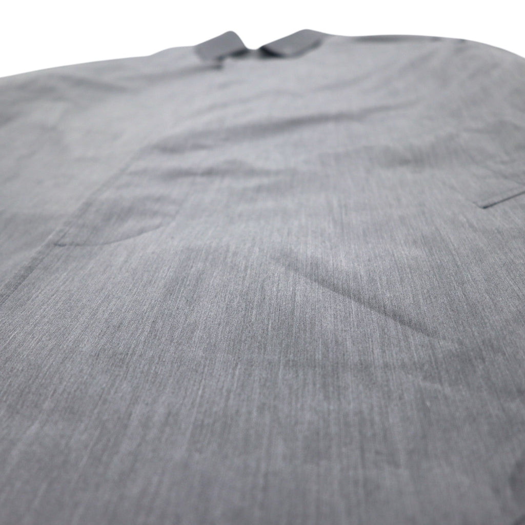 Vintage 80s Japan Made Trench Coat SANYO Balmacaan Coat S Grey Polyester Made in Japan