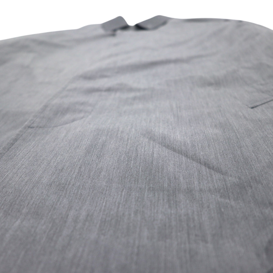 Vintage 80s Japan Made Trench Coat SANYO Balmacaan Coat S Grey Polyester Made in Japan