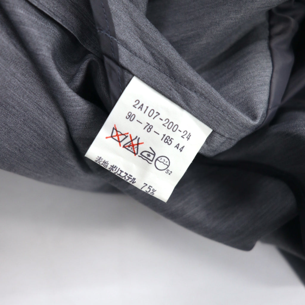 Vintage 80s Japan Made Trench Coat SANYO Balmacaan Coat S Grey Polyester Made in Japan