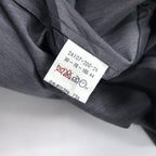 Vintage 80s Japan Made Trench Coat SANYO Balmacaan Coat S Grey Polyester Made in Japan