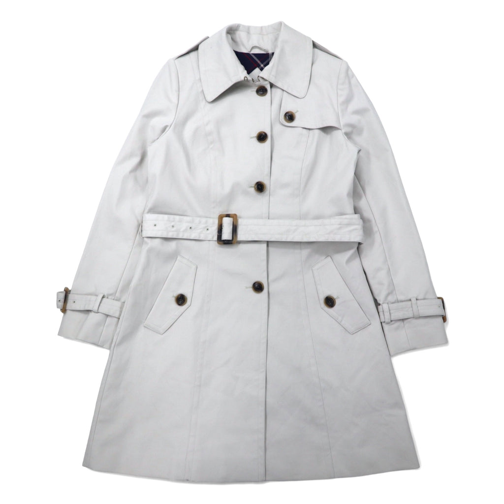日本然リトテ-古着オンライン-PENDLETON トレンチコート 10 ホワイト コットン ベルト付き-PENDLETON Coat 10 White Cotton Belted