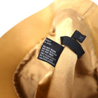 PRADA Italian made lambskin perforated leather bucket hat, M, beige, sheepskin