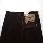 Eddie Bauer 90年代 2タック ワイド コーデュロイパンツ スラックス XL ブラウン 太畝 ダブルカフス