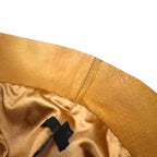 PRADA Italian made lambskin perforated leather bucket hat, M, beige, sheepskin