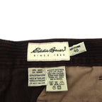 Eddie Bauer 90年代 2タック ワイド コーデュロイパンツ スラックス XL ブラウン 太畝 ダブルカフス