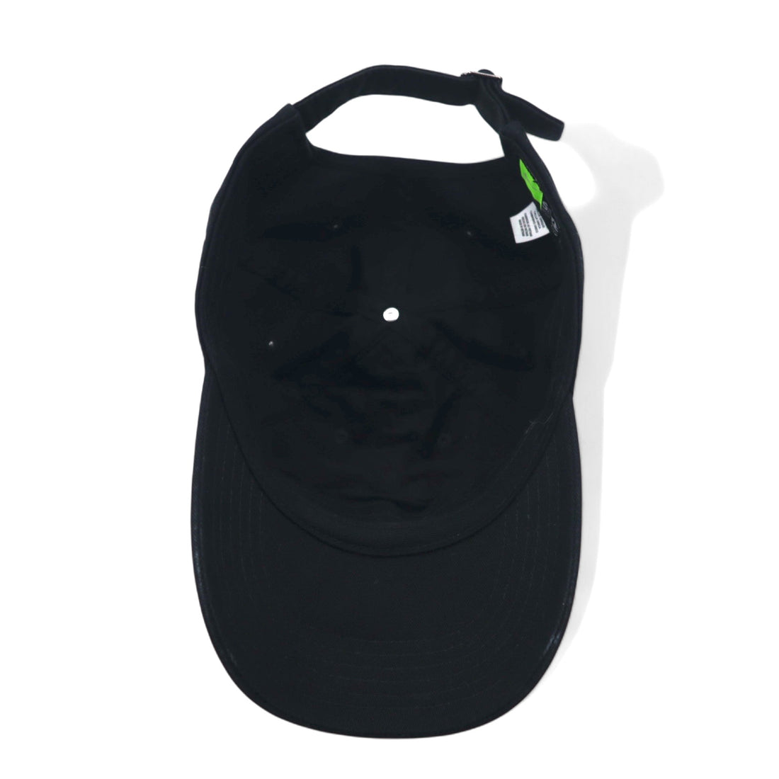 NIKE Swoosh Logo Embroidered Baseball Cap ONE Black Cotton