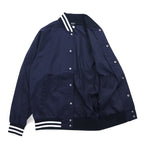 Flip The Script Libre Line Varsity Jacket M Navy Nylon Back Logo Print