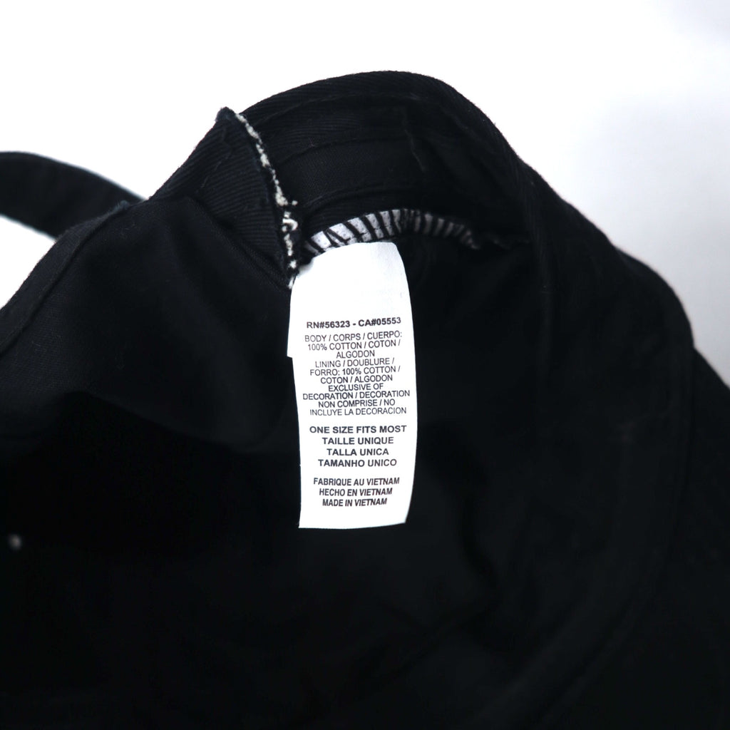 NIKE Swoosh Logo Embroidered Baseball Cap ONE Black Cotton