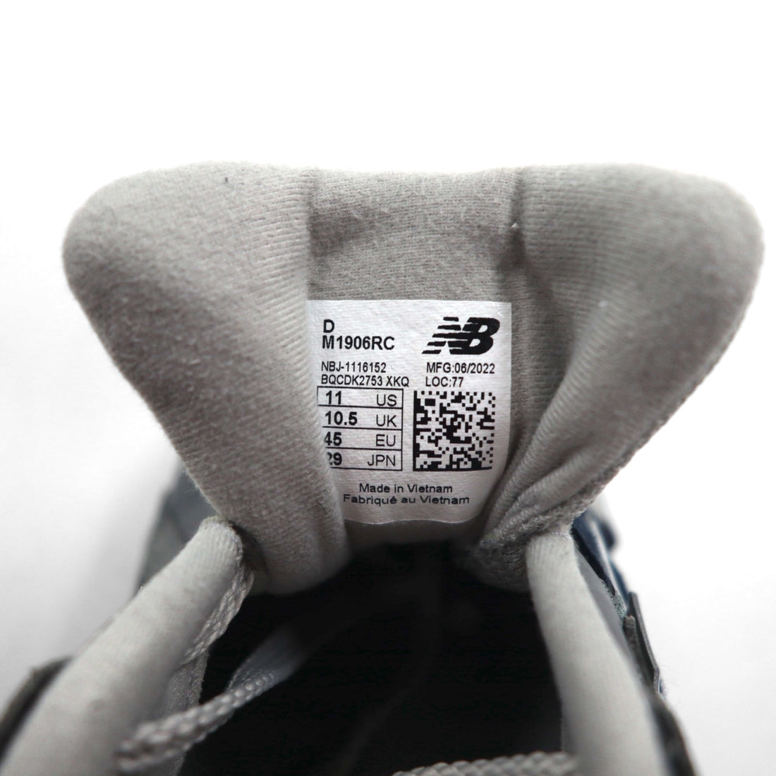 NEW BALANCE 1906 Sneakers, Size 29cm, Gray/Navy, N ERGY ABZORB (M1906RC)