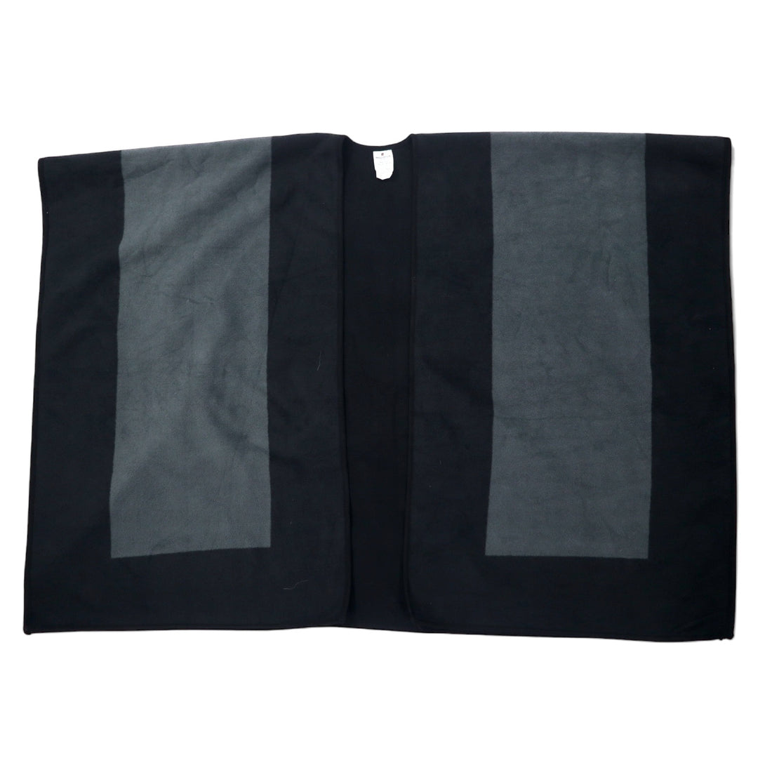 WOOLRICH Fleece Poncho Cape ONE Black Polyester Reversible