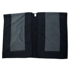 WOOLRICH Fleece Poncho Cape ONE Black Polyester Reversible