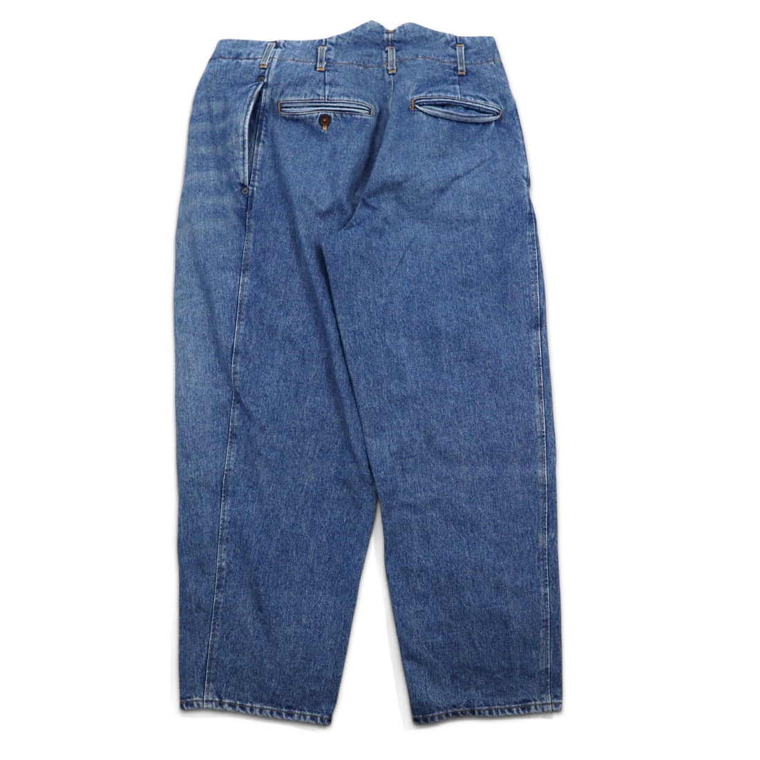 KHOKI ラップトラウザーズ 22AW Wrap Trousers デニムパンツ 1 ブルー コットン 日本製 22sw-p-05
