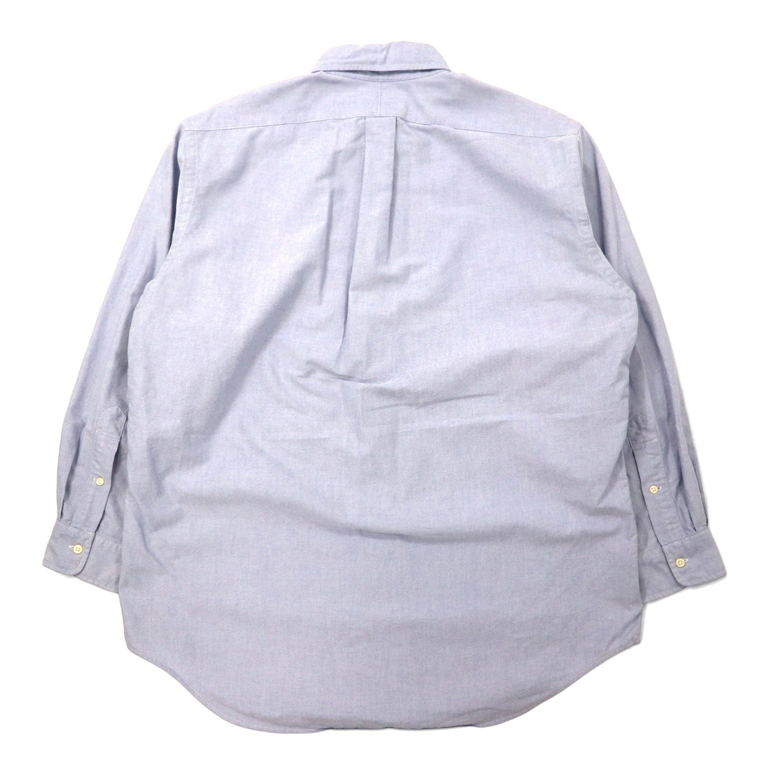 RALPH LAUREN 90s Oxford Button-down Shirt 16-33 Blue Cotton YARMOUTH Small Pony Embroidery