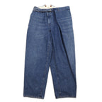 KHOKI ラップトラウザーズ 22AW Wrap Trousers デニムパンツ 1 ブルー コットン 日本製 22sw-p-05