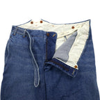 KHOKI ラップトラウザーズ 22AW Wrap Trousers デニムパンツ 1 ブルー コットン 日本製 22sw-p-05