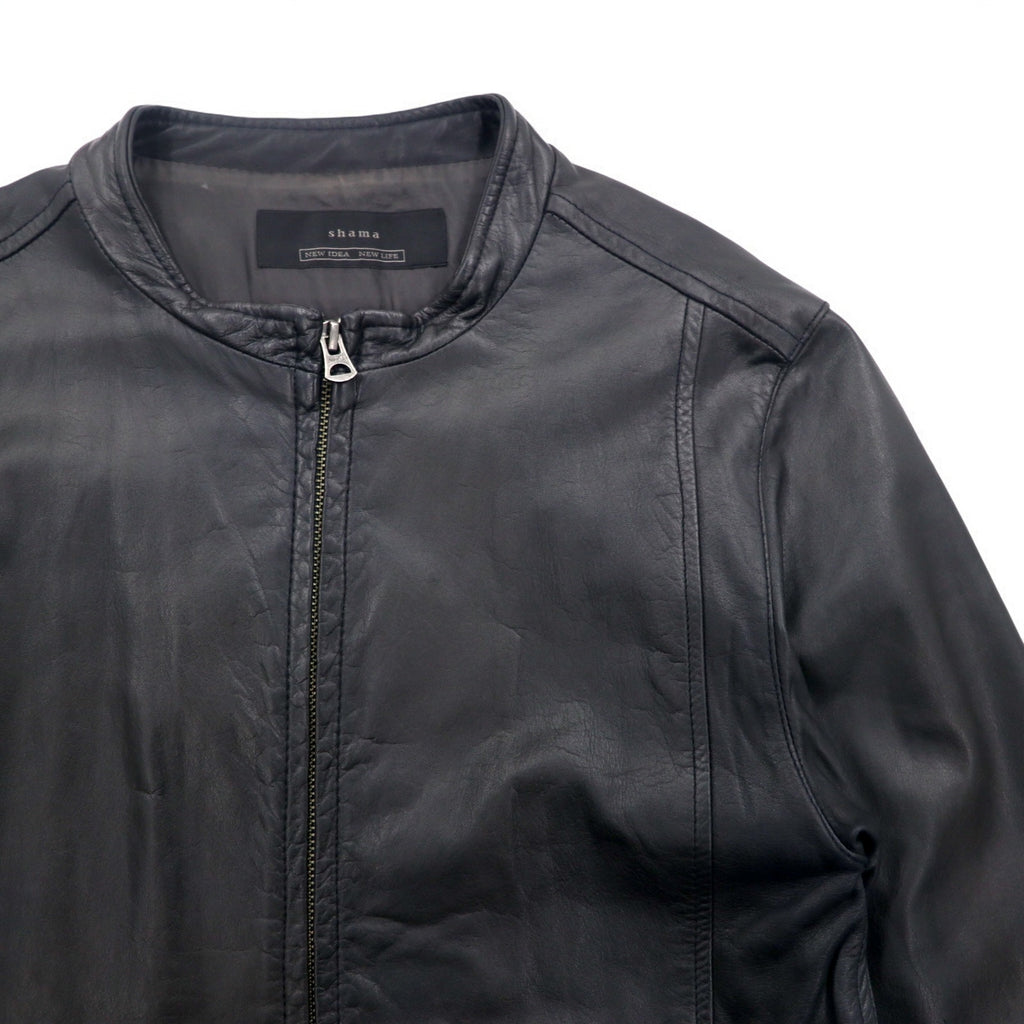 shama Double Zip Single Rider's Jacket M Black Cowhide Leather SMNU-SR1 Made in Japan
