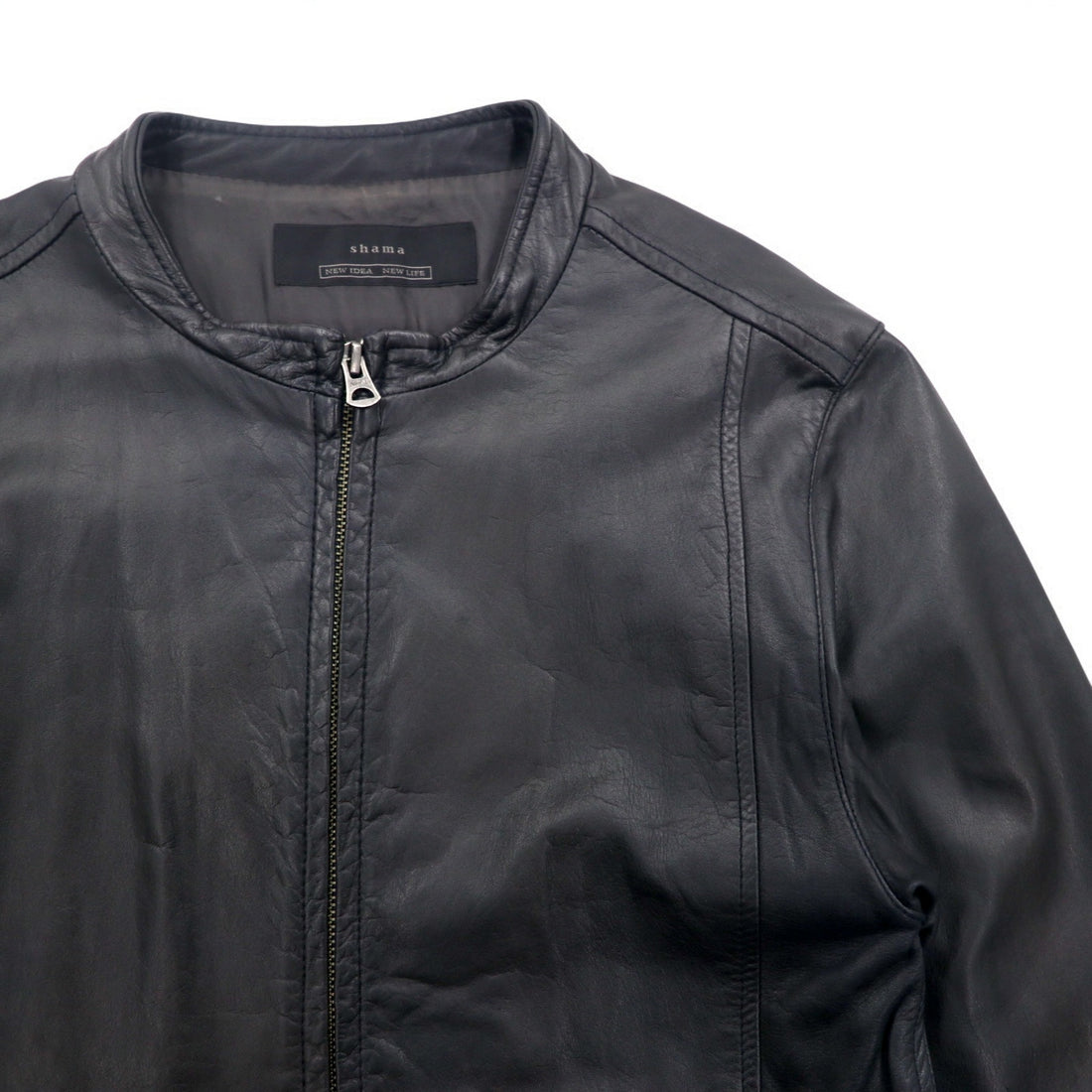shama Double Zip Single Rider's Jacket M Black Cowhide Leather SMNU-SR1 Made in Japan