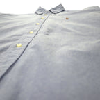 RALPH LAUREN 90s Oxford Button-down Shirt 16-33 Blue Cotton YARMOUTH Small Pony Embroidery