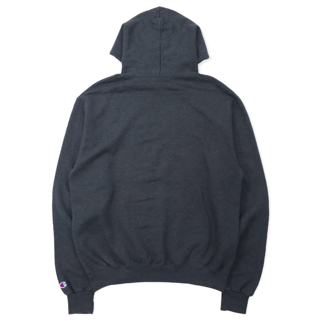 Champion ECO College Pullover Parka L Gray Cotton Brushed Lining Stony Brook School of Social Welfare Big Size