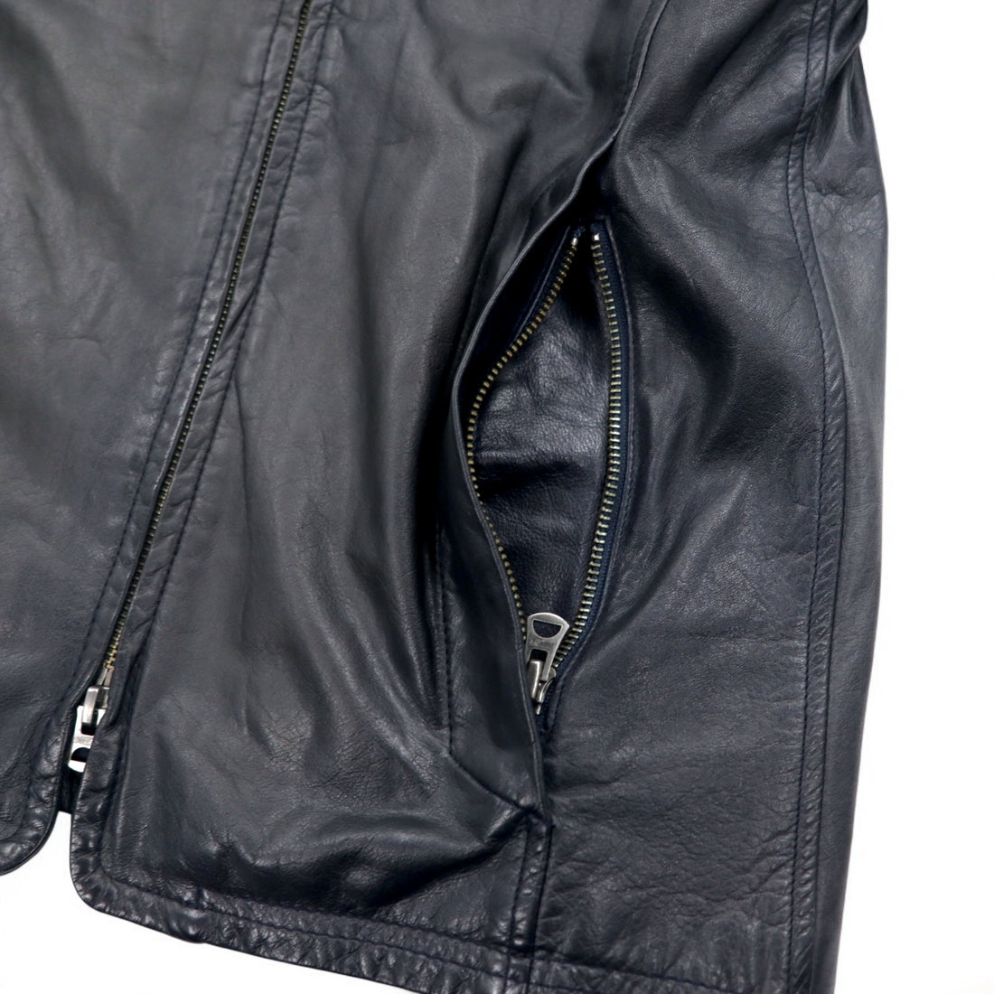 shama Double Zip Single Rider's Jacket M Black Cowhide Leather SMNU-SR1 Made in Japan