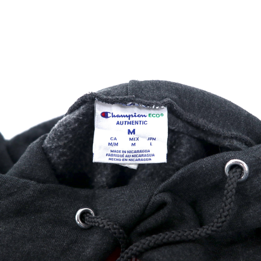 Champion ECO College Pullover Parka L Gray Cotton Brushed Lining Stony Brook School of Social Welfare Big Size