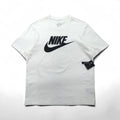 Nike Swoosh Logo Print T-Shirt, XL, White Cotton, AR5005-101, Unused