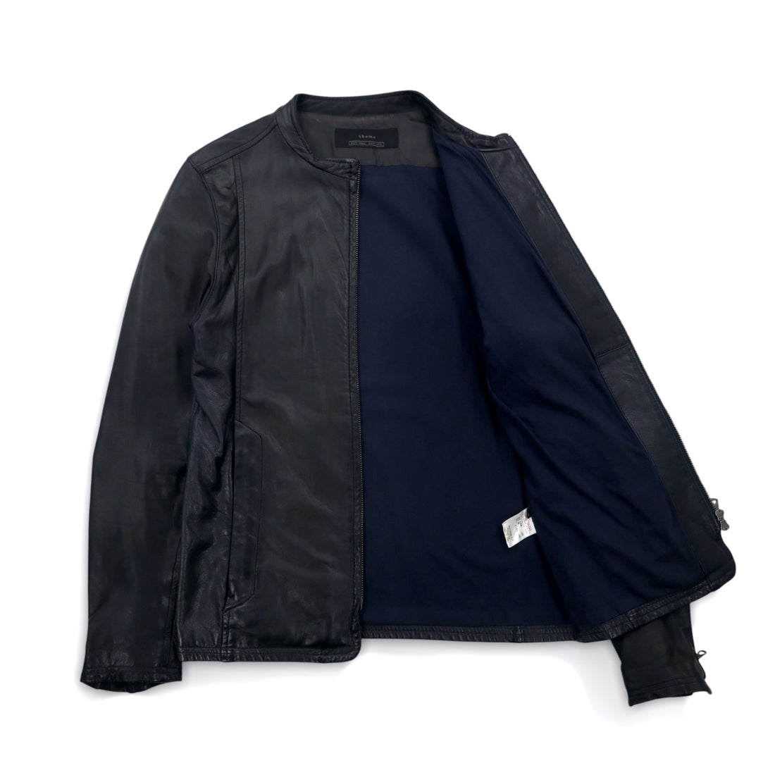 shama Double Zip Single Rider's Jacket M Black Cowhide Leather SMNU-SR1 Made in Japan