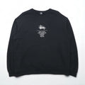 STUSSY World Tour Crew Neck Sweatshirt, Size L, Black, 5 Major Cities