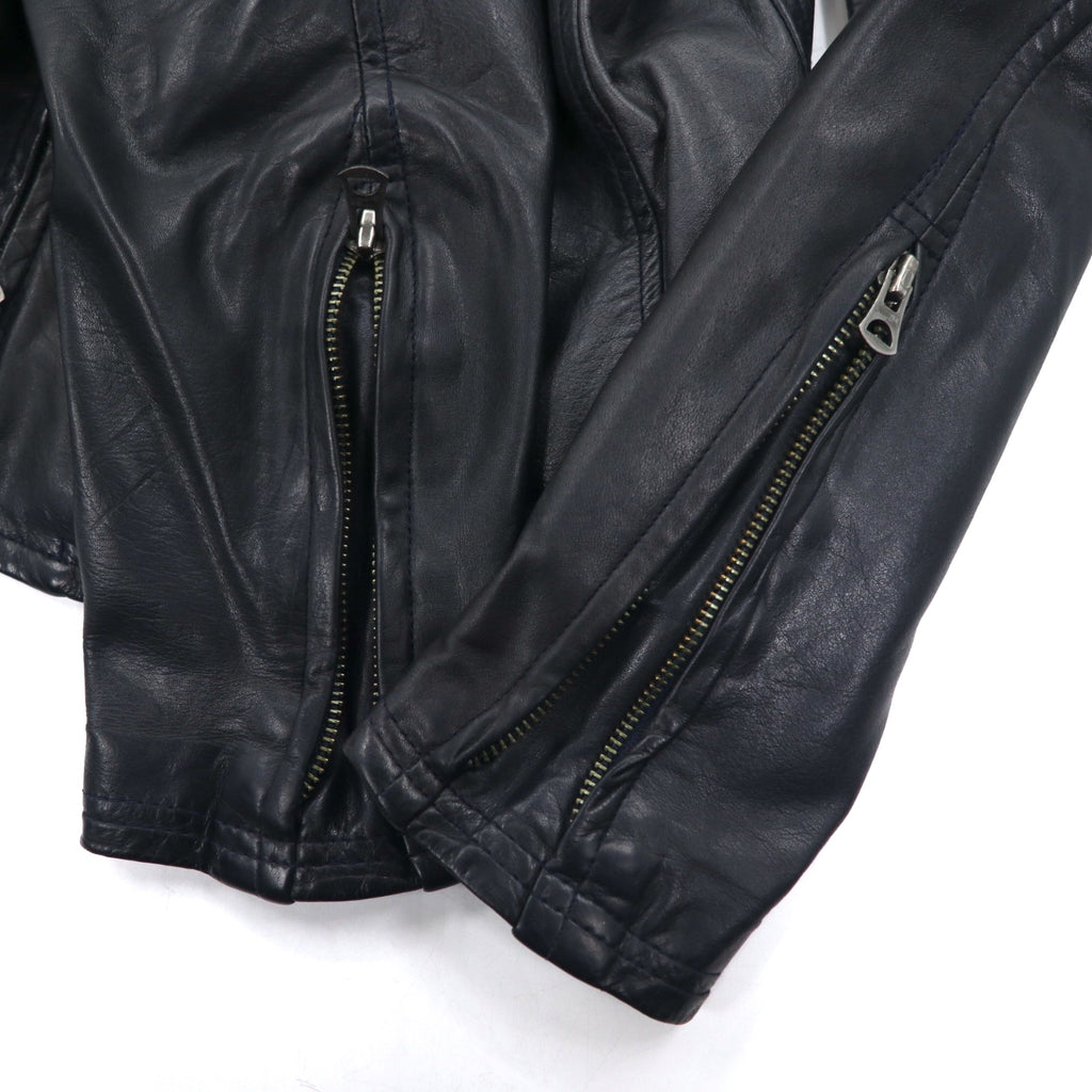shama Double Zip Single Rider's Jacket M Black Cowhide Leather SMNU-SR1 Made in Japan