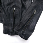 shama Double Zip Single Rider's Jacket M Black Cowhide Leather SMNU-SR1 Made in Japan