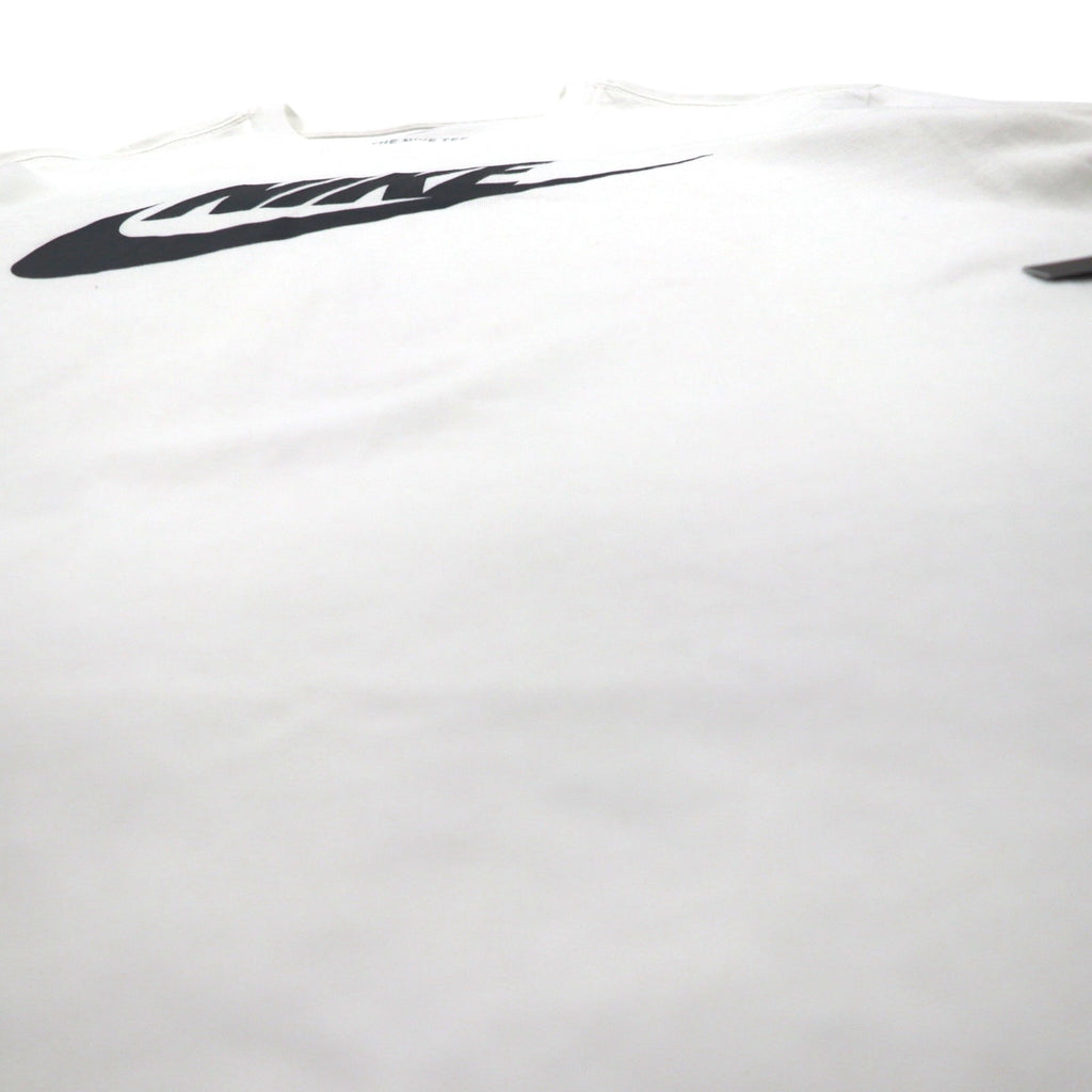 Nike Swoosh Logo Print T-Shirt, XL, White Cotton, AR5005-101, Unused