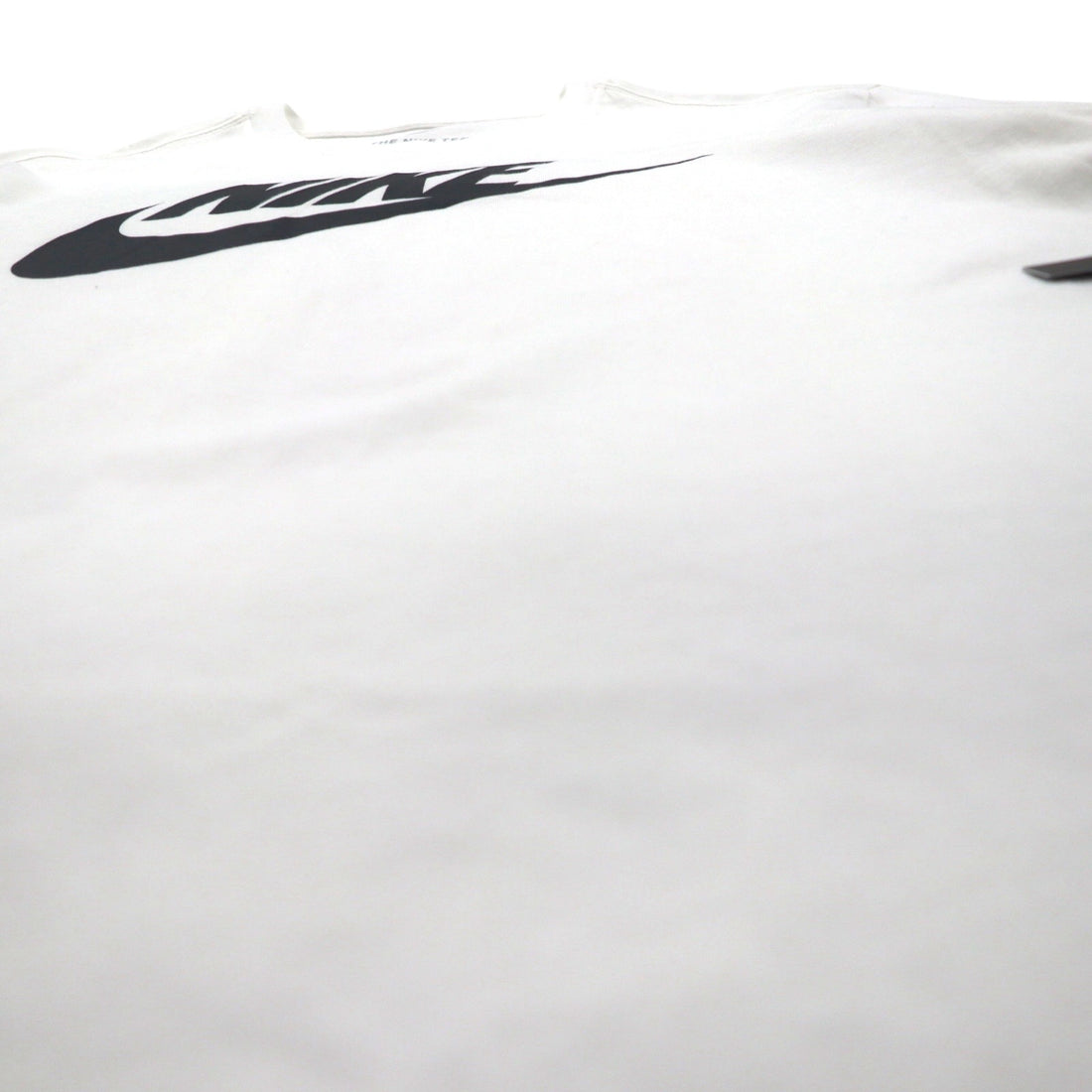 Nike Swoosh Logo Print T-Shirt, XL, White Cotton, AR5005-101, Unused