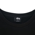 STUSSY World Tour Crew Neck Sweatshirt, Size L, Black, 5 Major Cities