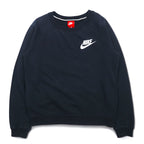 NIKE Crew Neck Sweatshirt XS Black Cotton Rally Crew Sweatshirt AJ7360-010
