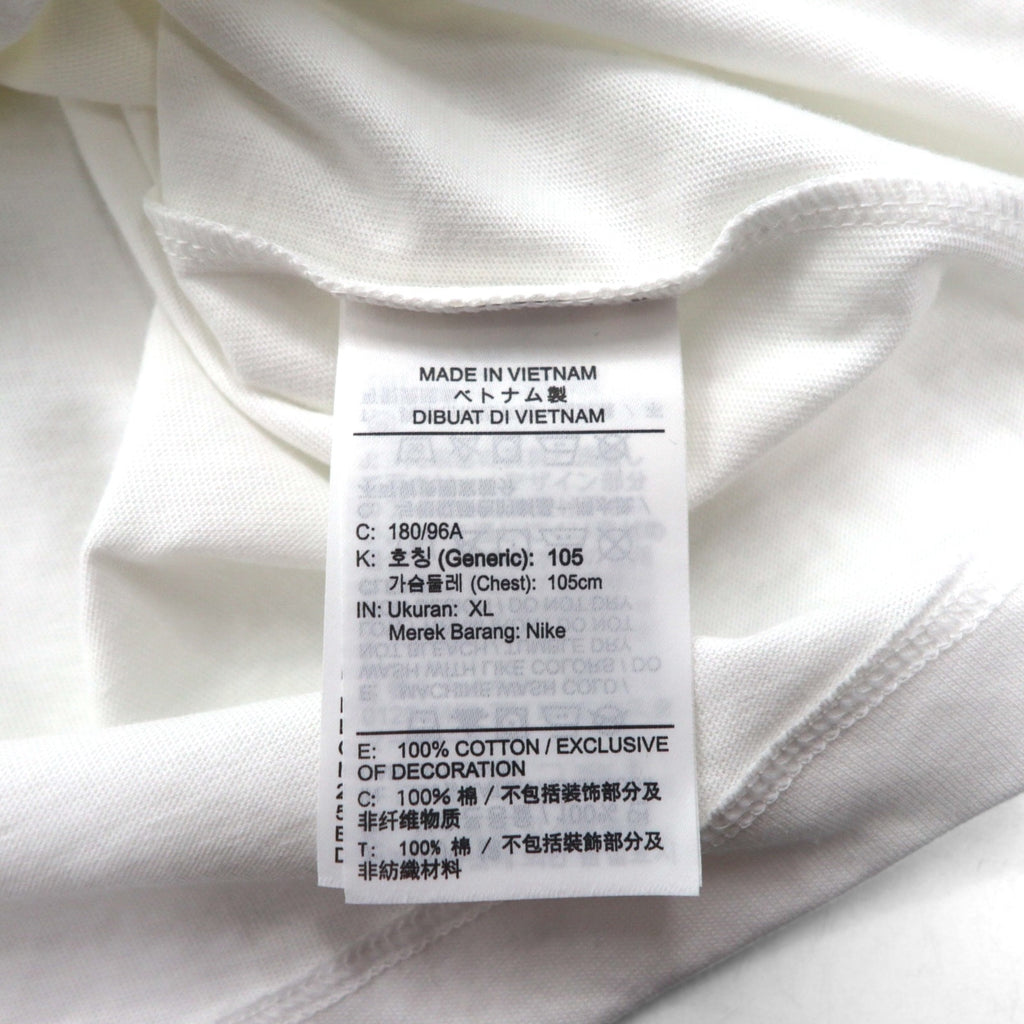 Nike Swoosh Logo Print T-Shirt, XL, White Cotton, AR5005-101, Unused