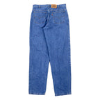 Levi's Made in Canada 90s Orange Tab 634 Baggy Tapered Denim Pants Size 34 Blue Cotton Zipper Fly Button Back 212