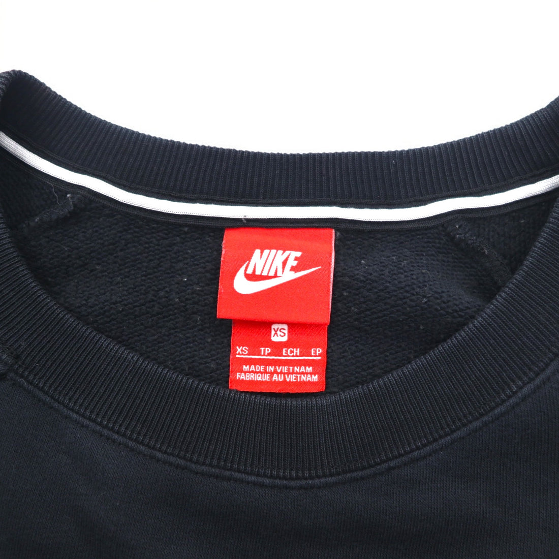 NIKE Crew Neck Sweatshirt XS Black Cotton Rally Crew Sweatshirt AJ7360-010