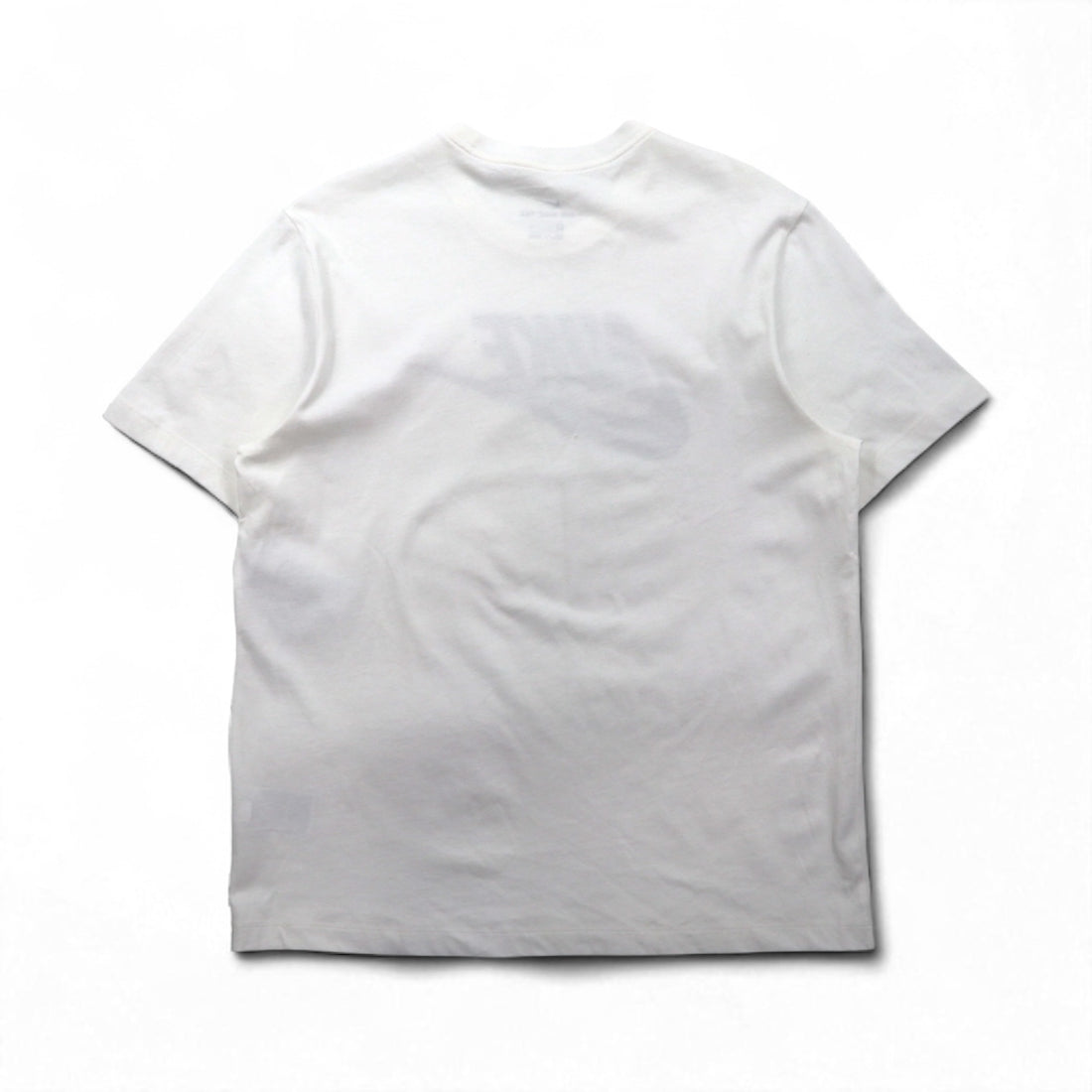 Nike Swoosh Logo Print T-Shirt, XL, White Cotton, AR5005-101, Unused