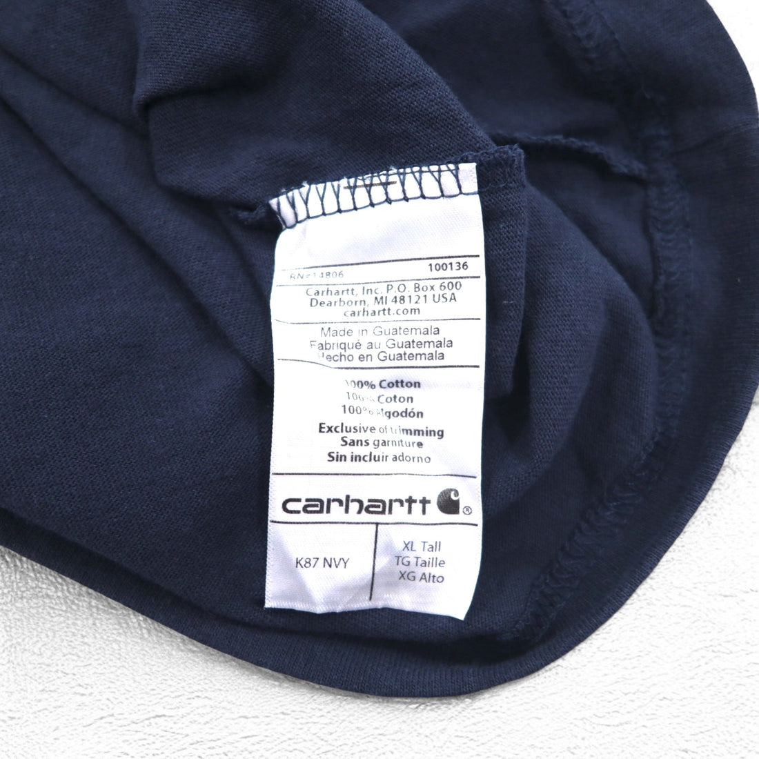 Carhartt Original Fit Pocket T-Shirt Pocket T XL Navy ORIGINAL FIT Cotton
