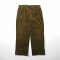 Polo Ralph Lauren 90年代 2タック ワイド コーデュロイパンツ スラックス XL カーキ POLO CORDS