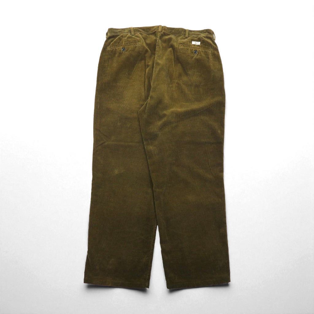 Polo Ralph Lauren 90年代 2タック ワイド コーデュロイパンツ スラックス XL カーキ POLO CORDS