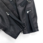 THE Mongolian Chops CANDY RIDER LEATHER Leather Rider Jacket, Size M, Black Cowhide